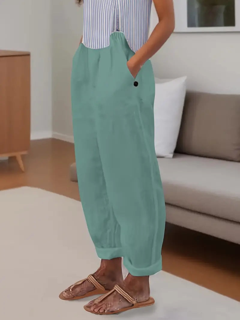 Sfrcord® Minimalistische, einfarbige, vielseitige Hose