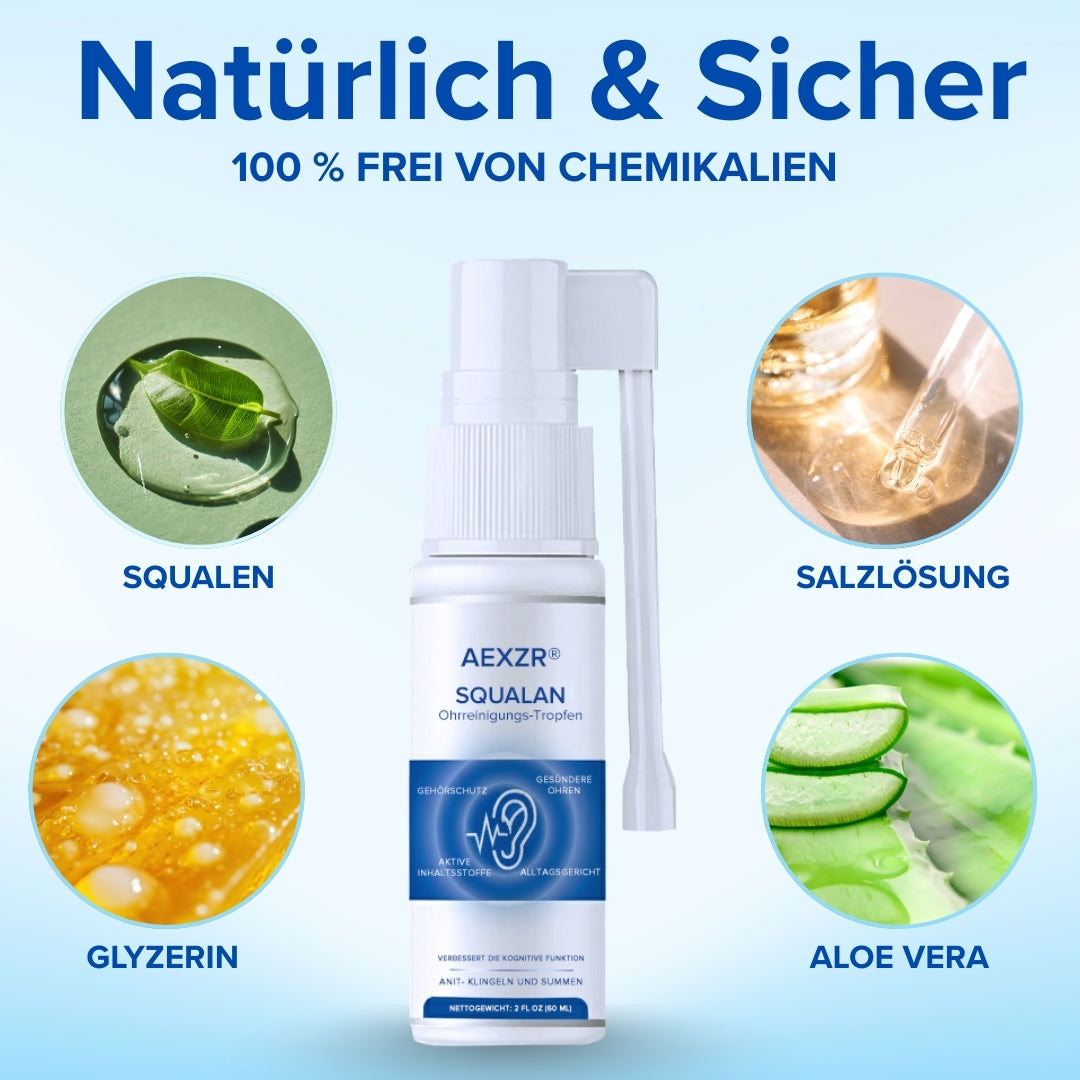 AEXZR® Squalan-Ohrreinigungs-Tropfen🔊 Endlich eine Ohrenpflege, die wirkt — sanft und tief