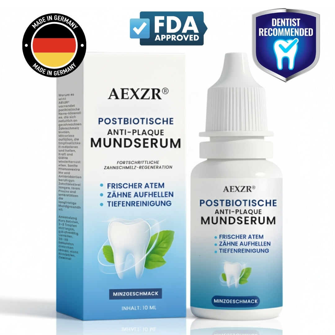 AEXZR® Postbiotisches Anti-Plaque Mundserum✨ Wissenschaft, die Ihrem Lächeln neues Leben einhaucht ✨