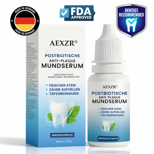 AEXZR® Postbiotisches Anti-Plaque Mundserum✨ Wissenschaft, die Ihrem Lächeln neues Leben einhaucht ✨